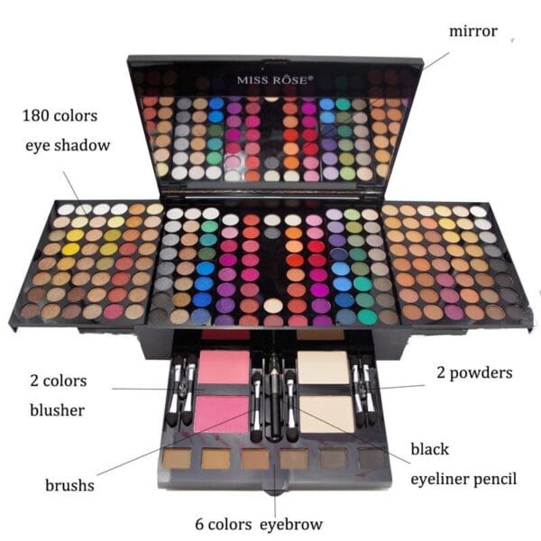 180 Color Eyeshadow Blush Palette - Piano Shaped All-in-One Makeup Kit - Image 2