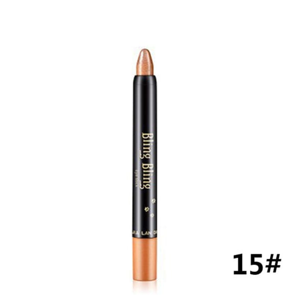 15 Color Waterproof Eyeshadow Stick – Long Lasting, Shimmery Cream Eye Makeup Pencil - Image 2