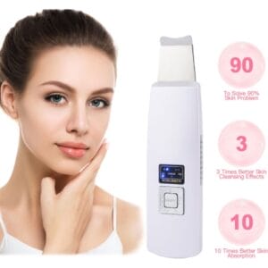 Ultrasonic Skin Scrubber – Face Cleanser & Acne Removal Machine | Ultrasound Peeling & Blackhead Extractor Massager