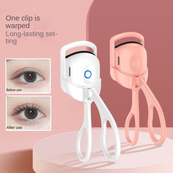 Heated Eyelash Curler - 2 Temp Settings, USB Rechargeable, Long-Lasting Lash Lift – Portable Electric Heated Eyelash Comb for Curling Lashes in 10s