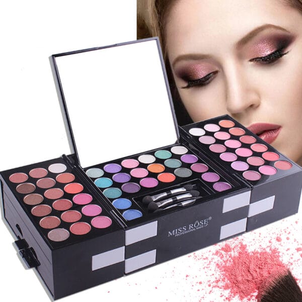MISS ROSE 144 Color Eyeshadow Palette, Blush, Eyebrow Makeup Kit - Special Wholesale Offer