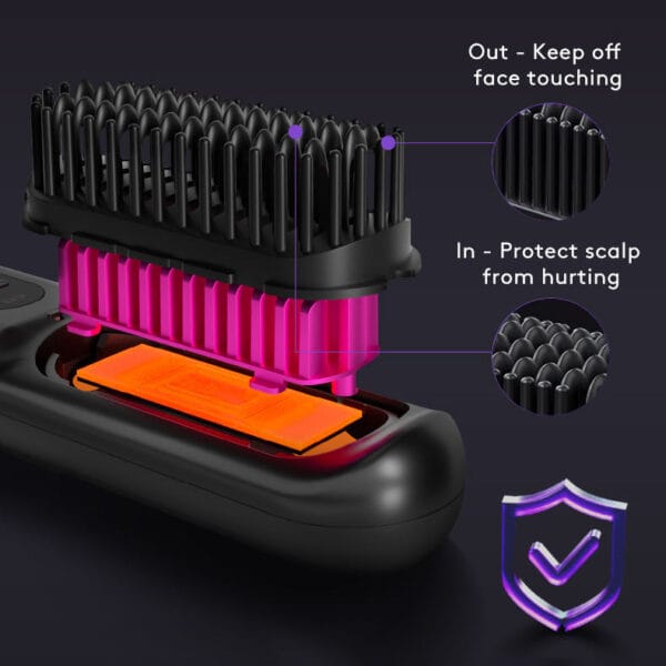 2-in-1 Cordless Hair Straightener & Comb – Fast Heating, Portable, USB Rechargeable - Image 6