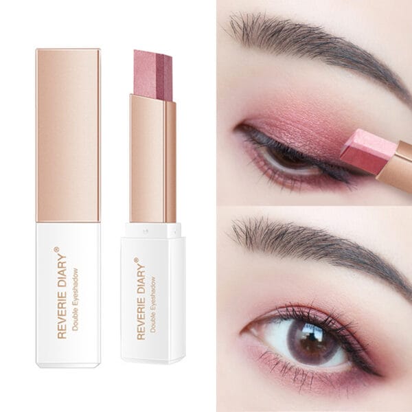 Lazy Eyeshadow Stick Stereo Gradient Shimmer Double Color Eye Shadow Pen Waterproof Easy To Wear Eyeshadow - Image 4