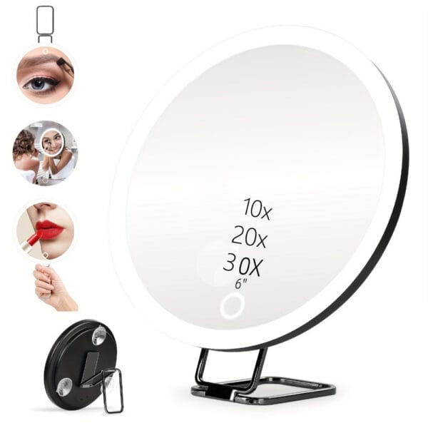 Charging Led Fill Light With Light Bracket Rotating Makeup Mirror - Image 4