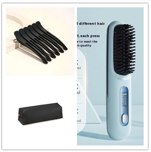 2-in-1 Cordless Hair Straightener & Comb – Fast Heating, Portable, USB Rechargeable - Image 9