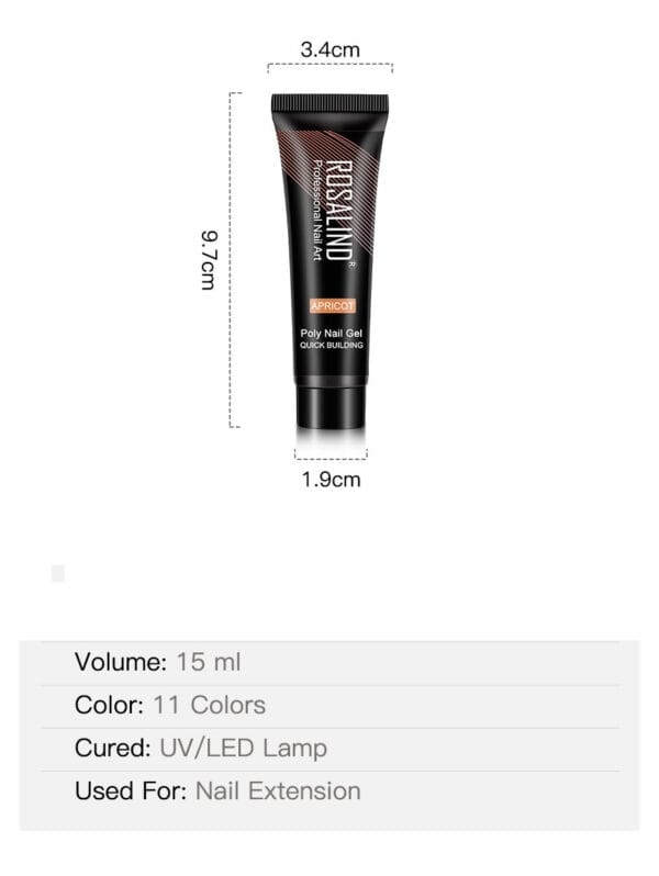 ROSALIND Manicure Extended Glue 15ml Crystal UV - Image 10