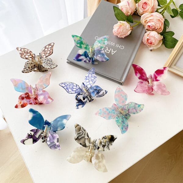 Butterfly Hairpin Girl Clip Back Head Pan - Image 6
