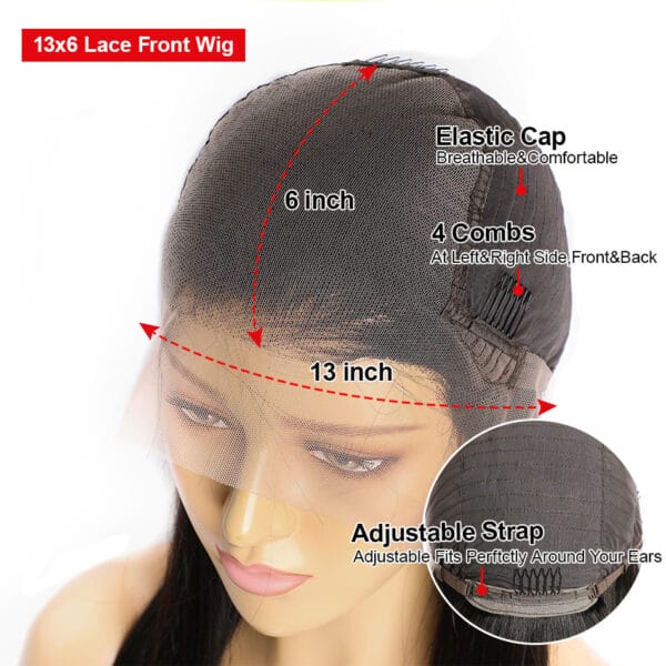 Real Human Hair Wig Lace Hair Set 9a Hair Quality Straight Hair - Image 6