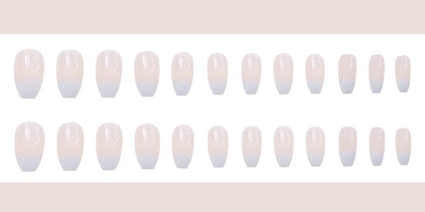20-Piece Wearable False Nails Set – Ballet White Press-On Nails, Reusable & Fashion Ready - Image 3
