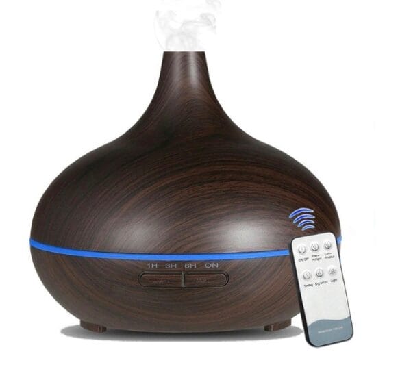 Creative Home Appliance Full Wood Grain Remote Control Aromatherapy Lamp - Image 8