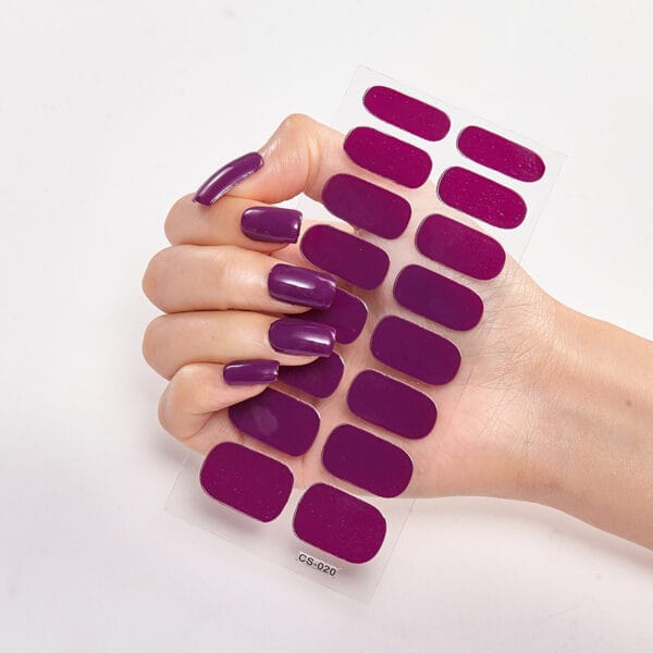 20pcs Nail Art Stickers – Color Nail Stickers, Full Nail Wraps, Letter Nail Decals for DIY Nail Decoration - Image 6