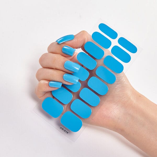 20pcs Nail Art Stickers – Color Nail Stickers, Full Nail Wraps, Letter Nail Decals for DIY Nail Decoration - Image 4