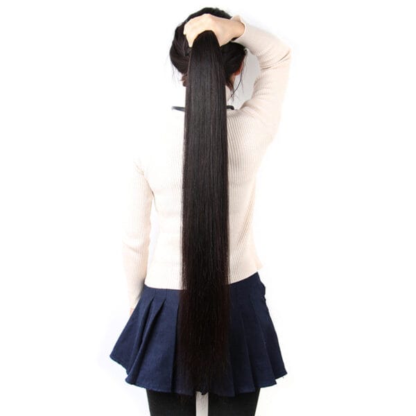 Reality Wig, Smooth Hair, Straight Hair Tie, Closed Peruvian Hair Tie - Image 4
