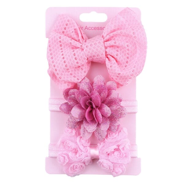 Baby Head Flower Child Bow Headdress - Image 8