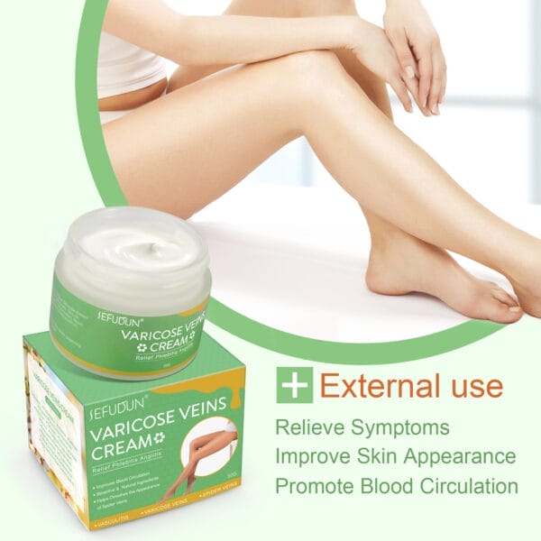Vein Cream Red Blood Streaks Repair Earthworm Leg Bruises Bulge Relief Pain Safflower Skin care lotion Varicose Cream - Image 3