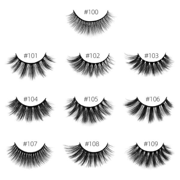 Natural 3D False Eyelashes Brush 1 Pair Set Of Imitation Mink Eyelashes Elongated Eyelashes - Image 3
