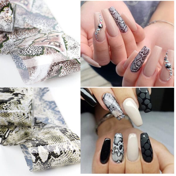 Nail Art Sticker Snake Skin Animal Grain Nail Star Paper Transfer Paper Laser Paper - Image 5