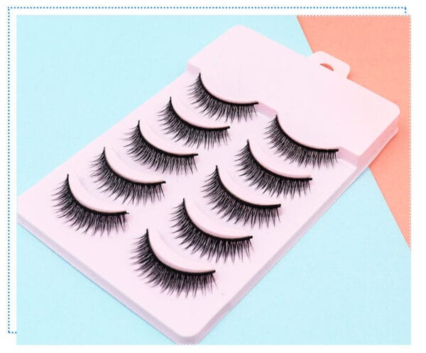 Natural Short Cross False Eyelashes Handmade Fake Eye Lashes Makeup USA - Image 2