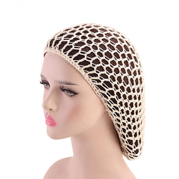 Ladies Hand Crocheted Drooping Hair Net, Hair Care Long Net Bag, Mesh Night Cap - Image 6