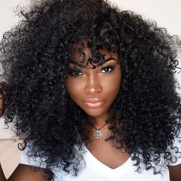 Manufacturers Supply European And American Wigs, African Short Curly Hair Female Wigs, Fluffy Small Curly Bangs, Long Curly Hair Wigs, Wigs - Image 3