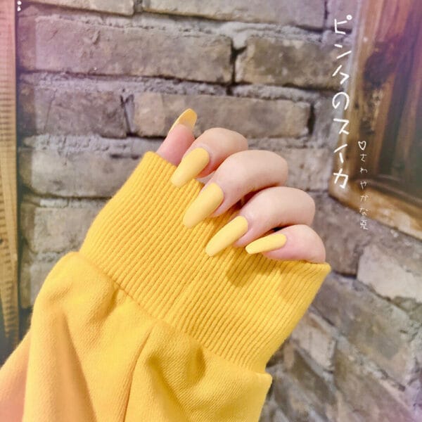 12PCS Fake Nails Press On Waterproof Frosted Ballet Nails - Image 3