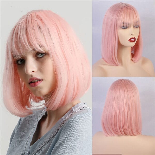 Gradient Golden Chemical Fiber Wig Headgear - Image 5