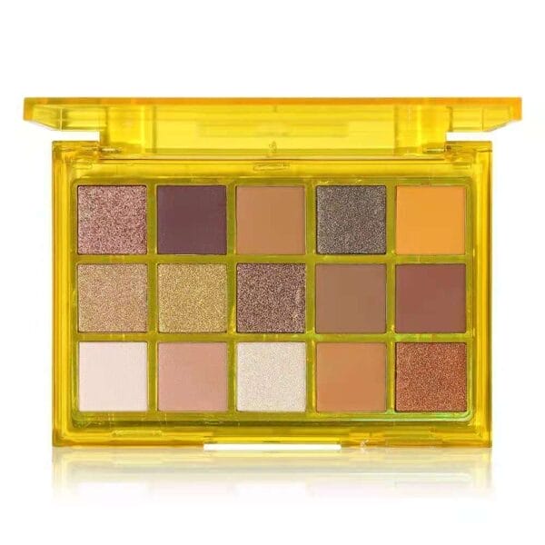 Makeup Sweet Party Eyeshadow Pallete Neon Palette 15 Shimmer Glitter Matte Shades Matellic Nude Blendable Pigment - Image 6