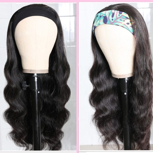 Long Curly Hair Black Mid-section Big Wave Synthetic Headgear - Image 3