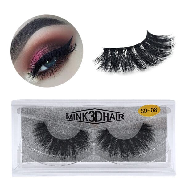SD exaggerated mink eyelashes 3D stereo 25 dense false eyelashes - Image 6