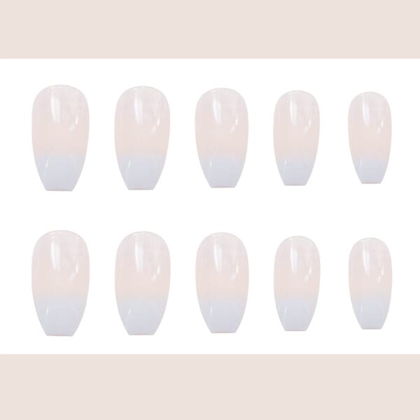 20-Piece Wearable False Nails Set – Ballet White Press-On Nails, Reusable & Fashion Ready - Image 4