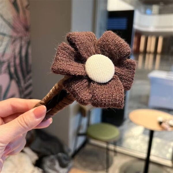 Large Cloth Flower Hairpin Hair Curling At The Back Of The Head High-end Mori Clip - Image 2