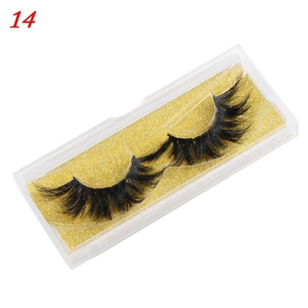Mink Eyelashes 25mm Wispy Fluffy Fake Lashes - Image 2