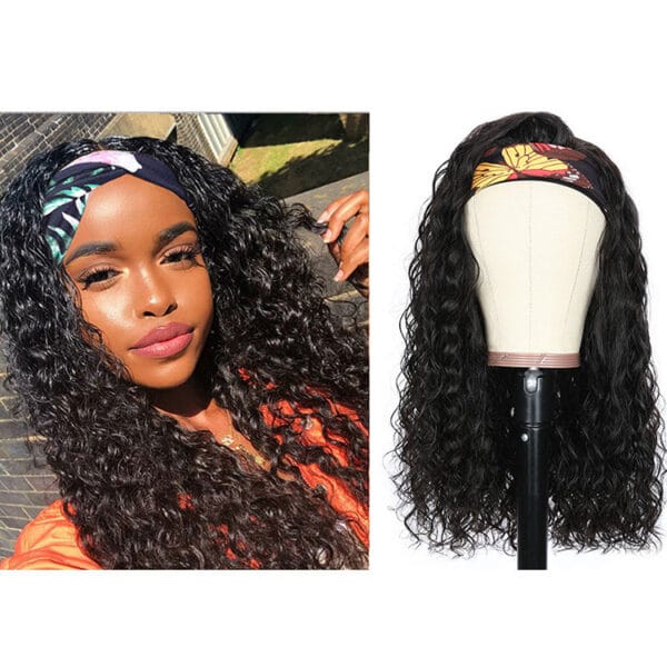 Brazilian Water Wave Headband Human Hair Wigs - Image 7