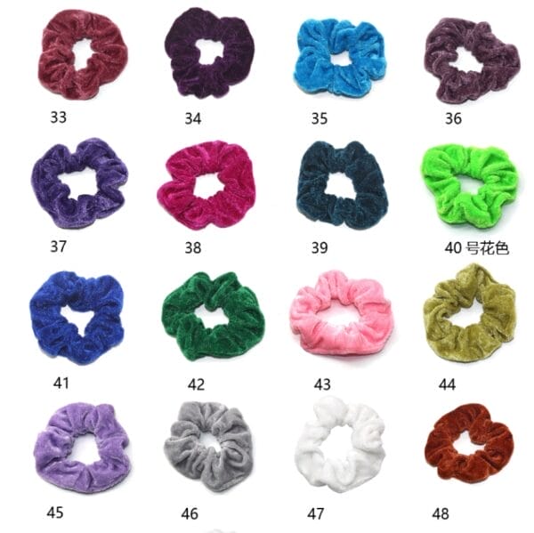 50  Pcs Gold velvet hair ring - Image 3