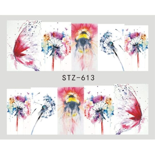1pcs Nail Sticker Butterfly Flower Water Transfer Decal Sliders for Nail Art Decoration Tattoo Manicure Wraps Tools Tip JISTZ508 - Image 10