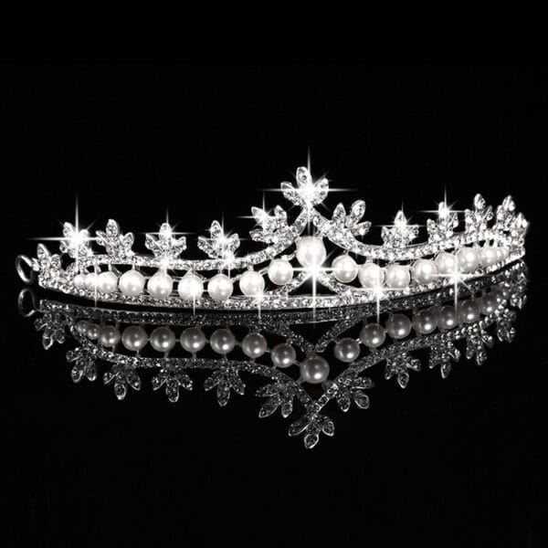 Bridal Pearl Crown Jewelry Hair Accessories - Image 4