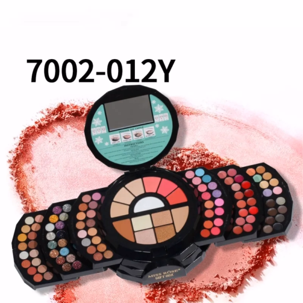 108 Color Shimmer Eyeshadow Palette - Rose Red Cosmetic Case for Makeup Artists - Image 6