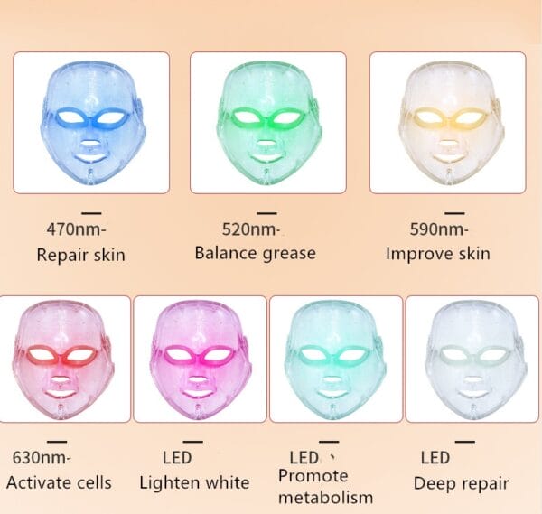 Photon Skin Rejuvenation Instrument Home Colorful Led Mask - Image 4