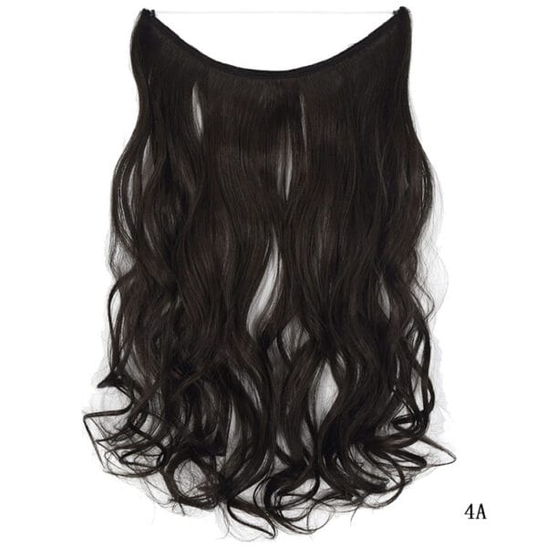 22 inches Invisible Wire No Clips in Hair Extensions Secret Fish Line Hairpieces Silky Straight Synthetic - Image 10