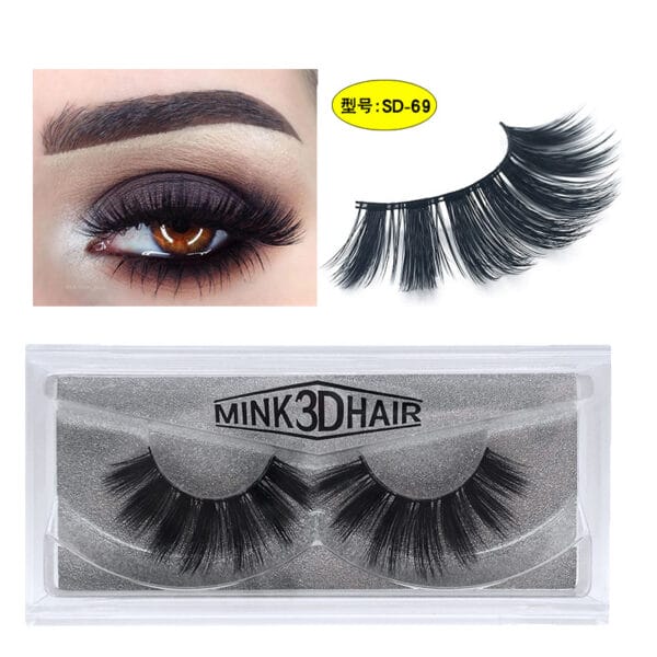 SD exaggerated mink eyelashes 3D stereo 25 dense false eyelashes - Image 4