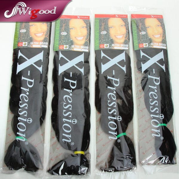 New African Chemical Fiber XpressionBraid Hair, European and American Natural Wig Black Braid Mixed Color - Image 4