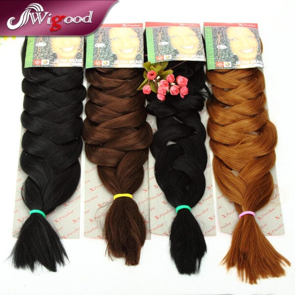 New African Chemical Fiber XpressionBraid Hair, European and American Natural Wig Black Braid Mixed Color - Image 3