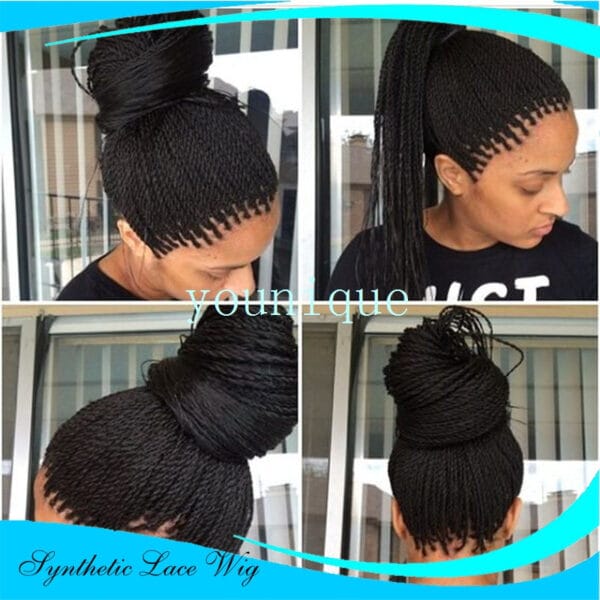 2-strand braids front lace wig - Image 4