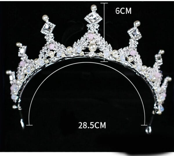 Alloy Pearl Diamond Bridal Crown Jewelry - Image 5