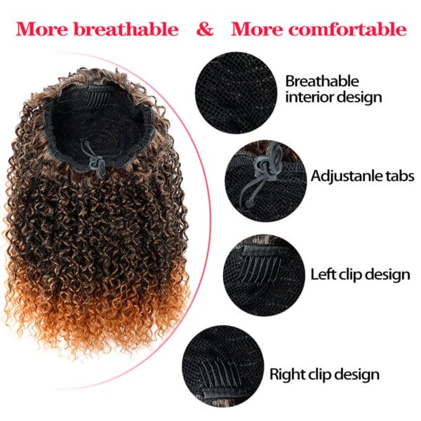 European and American wig chemical fiber fluffy ponytail - Image 4