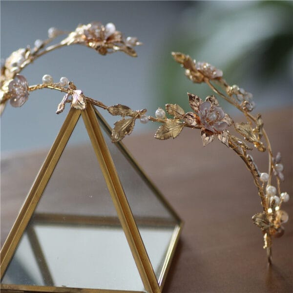 Shaped Asymmetric Handmade Bridal Head Jewelry - Image 2
