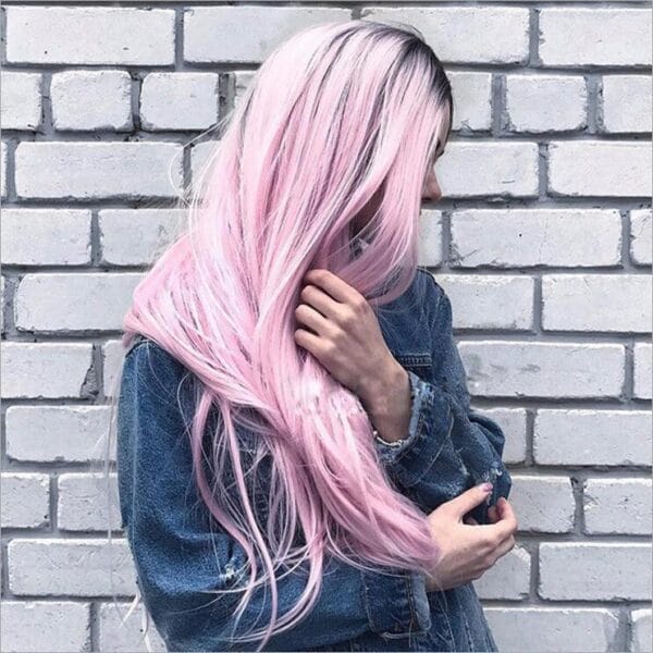 Long straight hair fashion gradient fake hair - Image 2