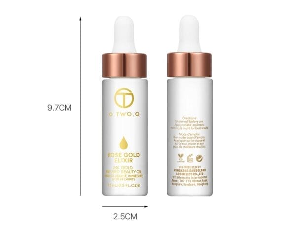 24k Rose Gold Elixir Skin Make Up Oil For Face Essential Oil Before Primer Foundation Moisturizing Face Oil Anti-aging - Image 10