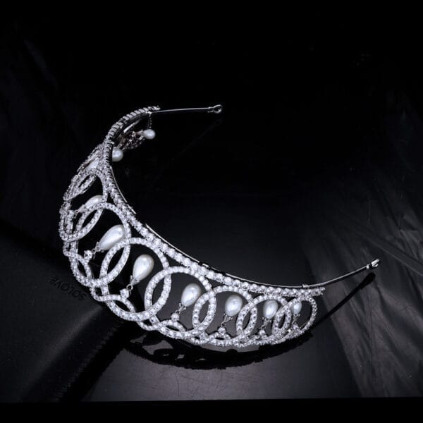 Royal Queen Crown Zircon Wedding Headwear - Image 3