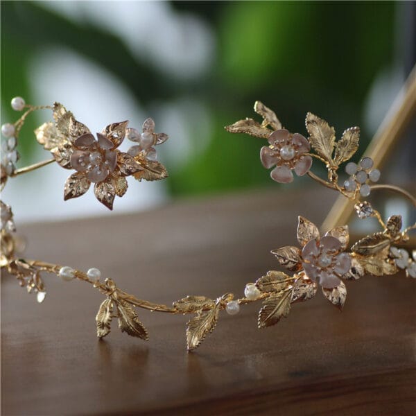 Shaped Asymmetric Handmade Bridal Head Jewelry - Image 3